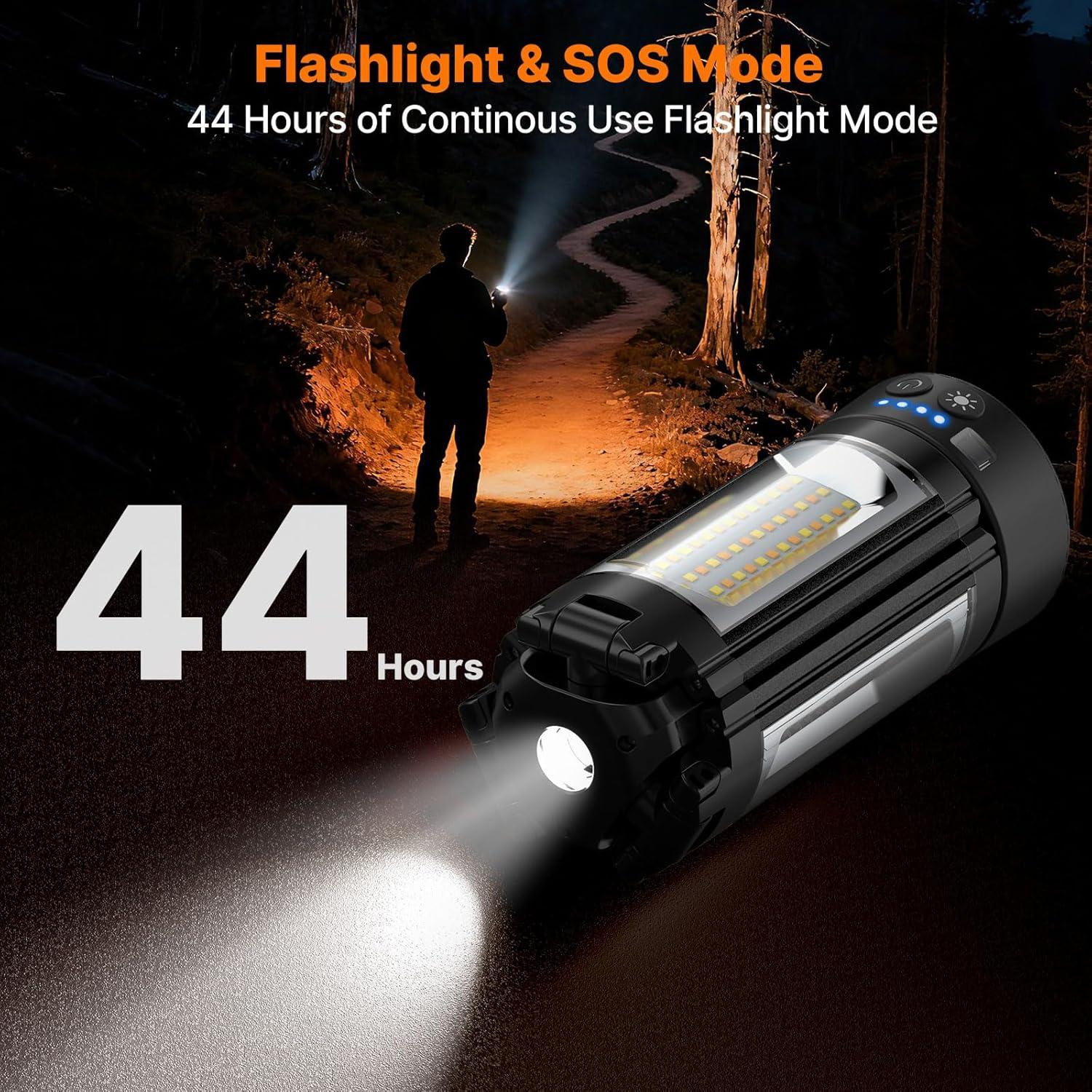image:imageOGERY Camping Lights with Remote 18000mAh Rechargeable Camping Lantern amp LED Work Light Detachable Tripod Stand up to 60 ft 3 Lamp Heads for Camping Essentials amp Emergency YellowBlack
