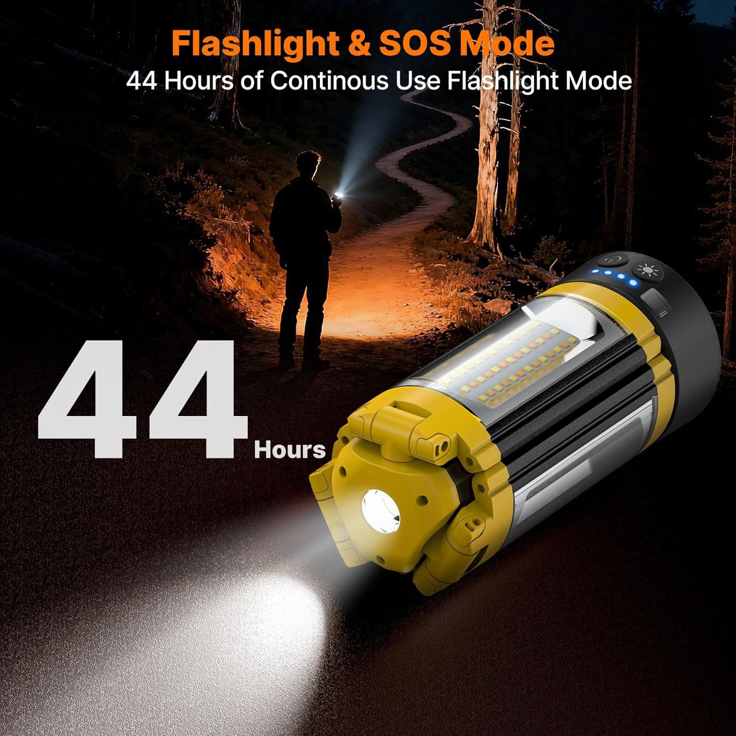 image:imageOGERY Camping Lights with Remote 18000mAh Rechargeable Camping Lantern amp LED Work Light Detachable Tripod Stand up to 60 ft 3 Lamp Heads for Camping Essentials amp Emergency YellowYellow
