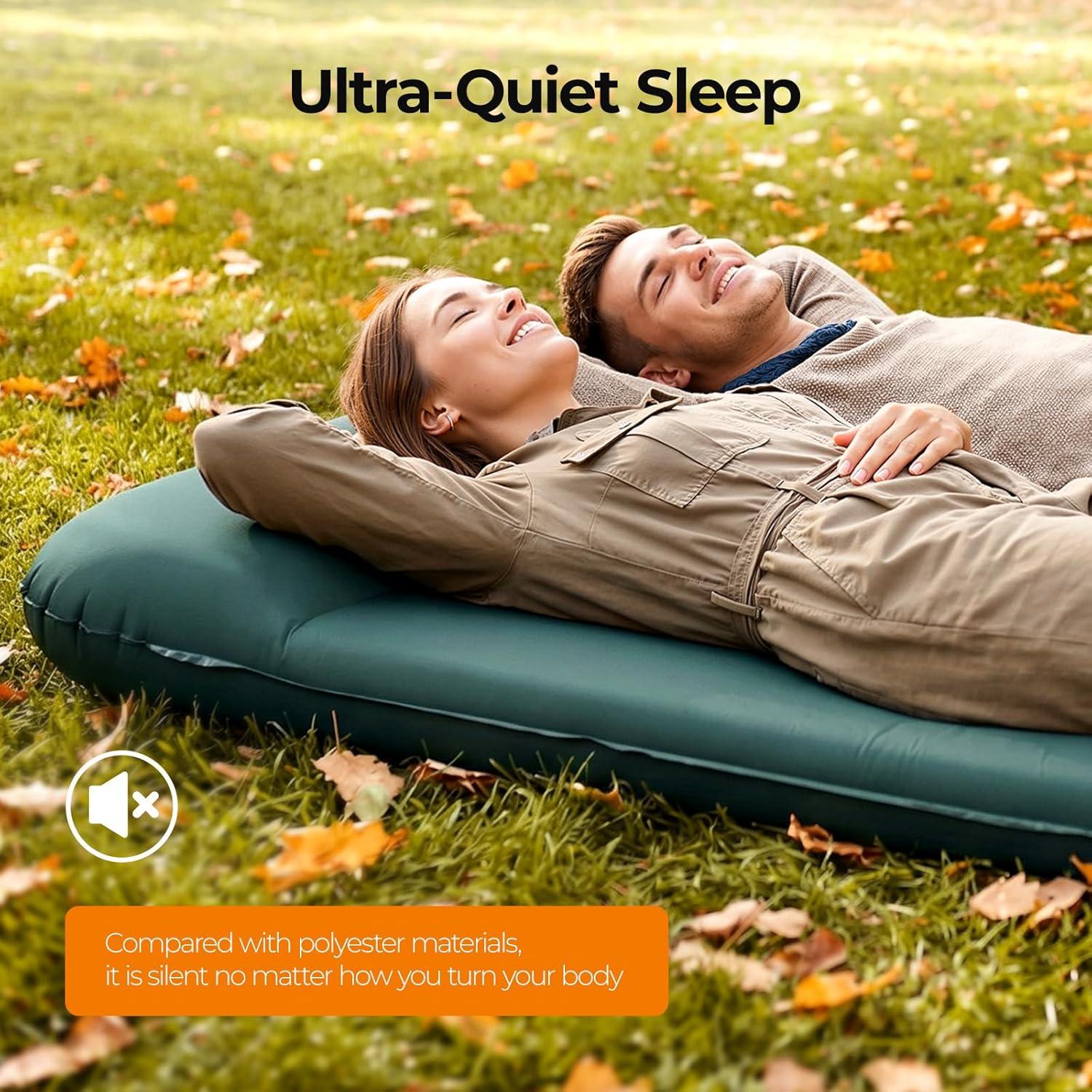 image:imageOGERY Self Inflating Sleeping Pad with Electric Pump 315 UltraThick Memory Foam Camping Pad 4 Season Camping Mattress Pad with Builtin Pillow Camping Essentials Gear for Tent Travel CarGreen