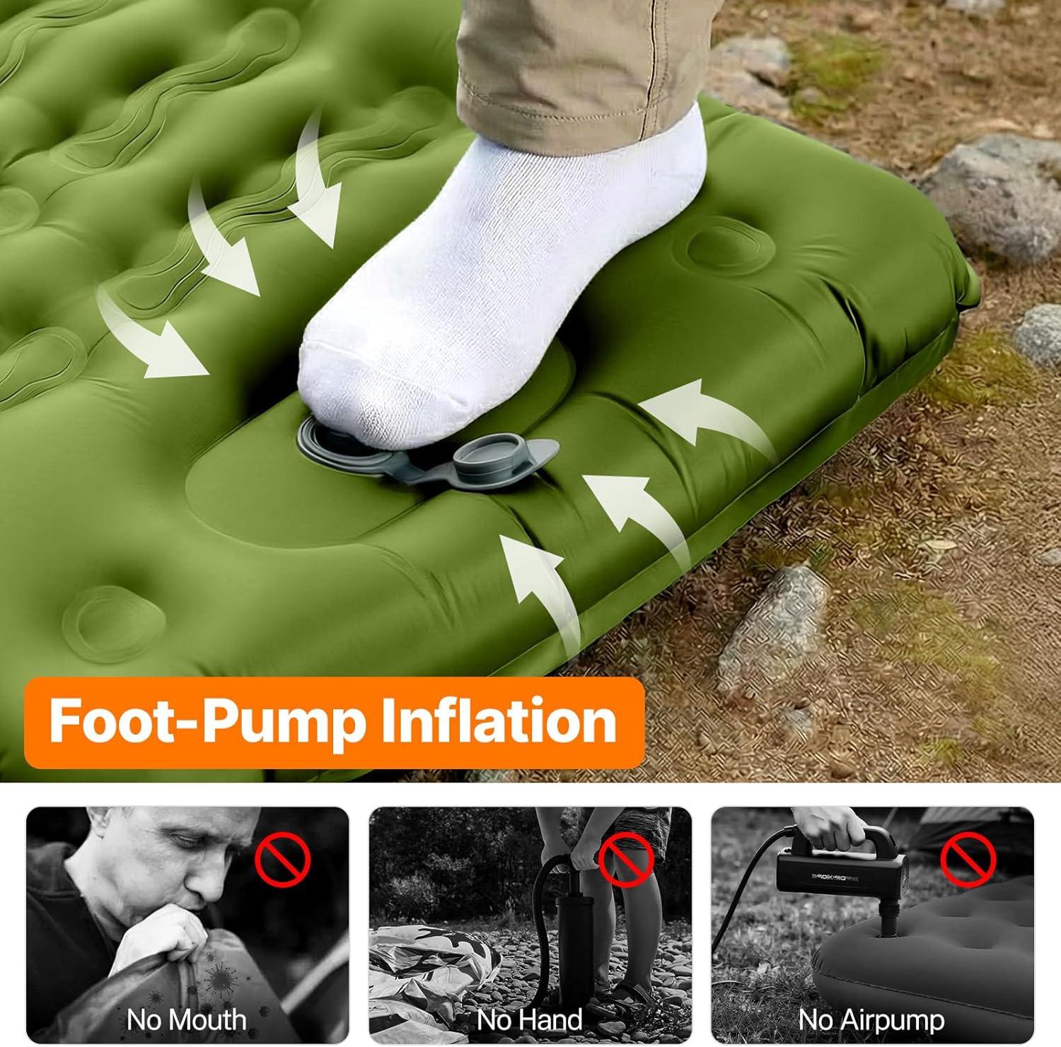 image:imageOGERY Ultralight Inflating Sleeping Pad amp Camping Lights with Remote
