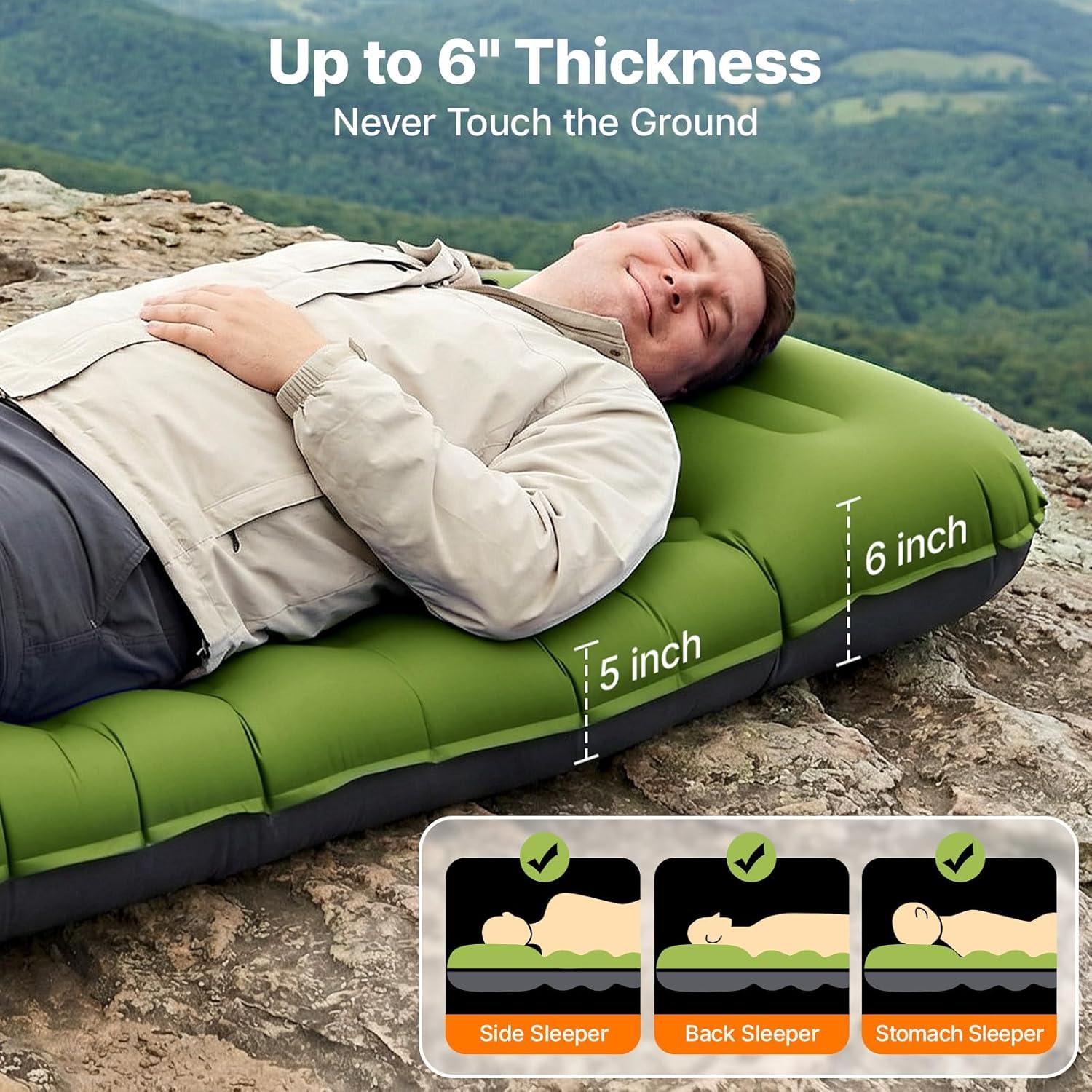image:imageOGERY Ultralight Inflating Sleeping Pad amp Camping Lights with Remote
