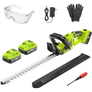 image:imageOGERY 20Inch Brushless Cordless Hedge Trimmer with 230Ah Battery 21V Electric Bush amp Shrub Trimmer with Display 2Speed Control 180 Rotatable Handle DualSafety Switch for Garden Yard CareGreen