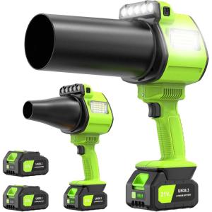 image:imageOGERY Brushless Leaf Blower Cordless with Lights Powerful Electric Leaf Blowers with 2 x 30Ah Batteries amp Fast Charging 700CFM 900G Wind Pressure Handheld Blower for Lawn Care Yard Garden GreenGreen