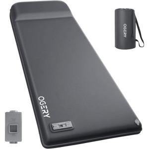 image:imageOGERY Self Inflating Sleeping Pad with Electric Pump 315 UltraThick Memory Foam Camping Pad 4 Season Camping Mattress Pad with Builtin Pillow Camping Essentials Gear for Tent Travel Car